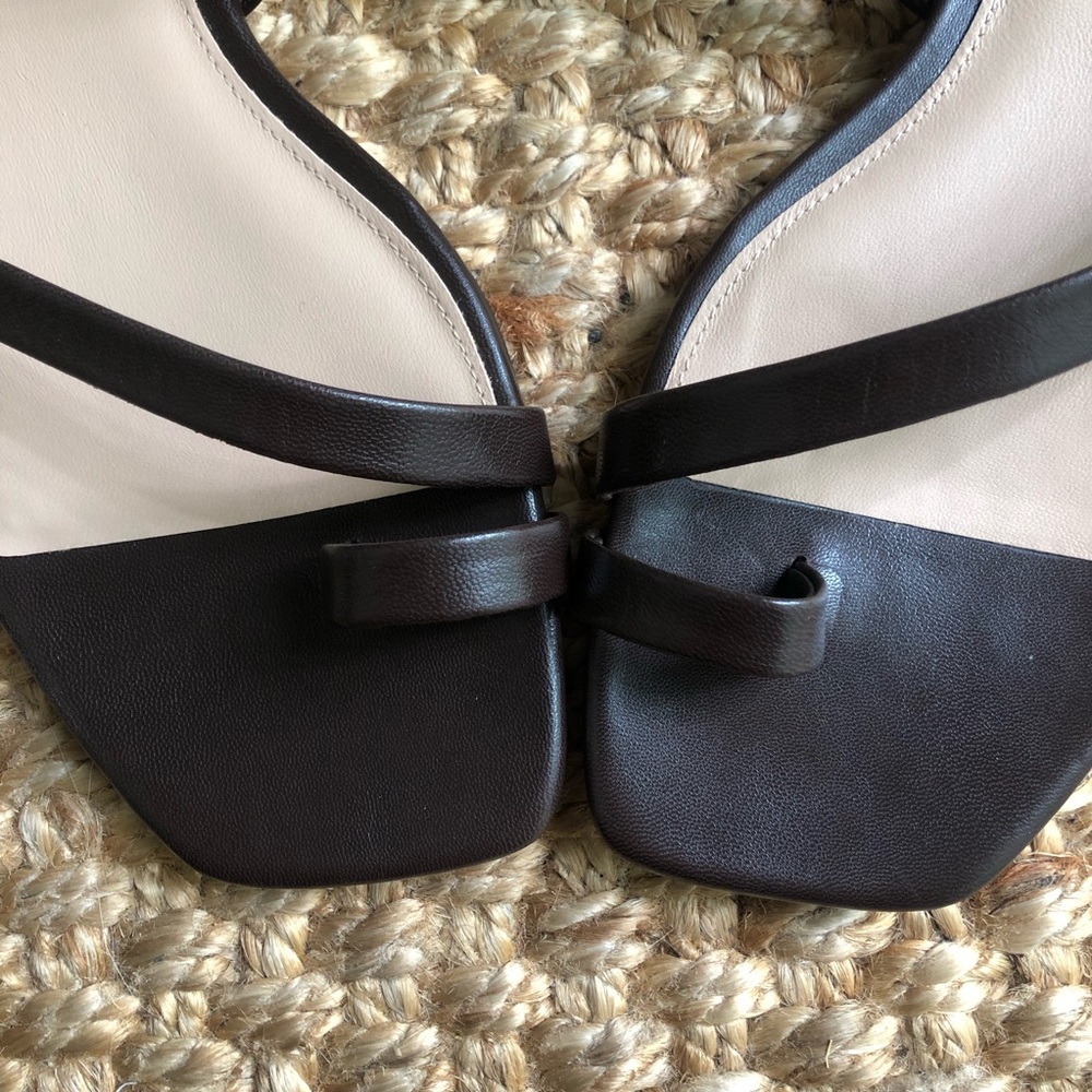 New: Veronica Beard Allura Leather Sandal in Deep Brown. Size 10 - Picture 6 of 15
